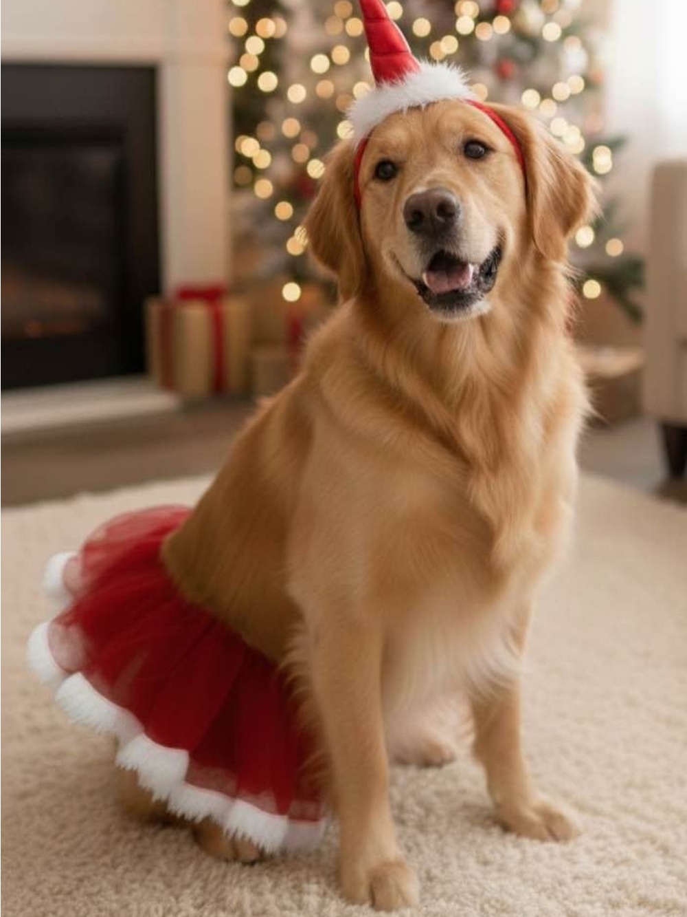 New Christmas dogs costume, skirt
(M)